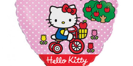 Balon folija - V obliki srca Hello Kitty