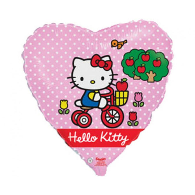 Balon folija - V obliki srca Hello Kitty