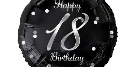 Balon folija - Happy 18 Birthday, srebrna barva