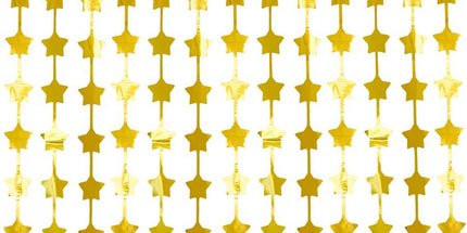Vorhang Stern, goldfarben, 100x200 cm, Partydekoration
