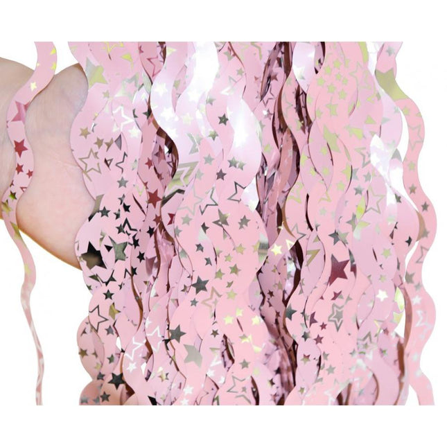 Vorhang Wirbel – Rose Stars, 100×200 cm, Party- und Raumdeko