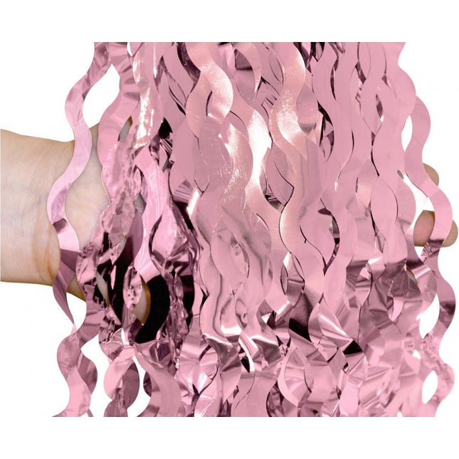 Ballvorhang Wirbel Rose Gold 100x200 cm für Party & Dekoration