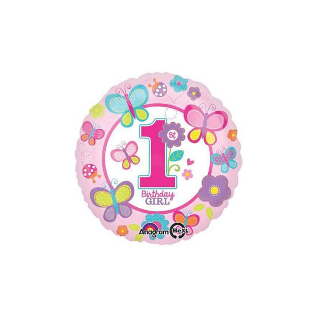 Balon folija - 1st Birthday Girl