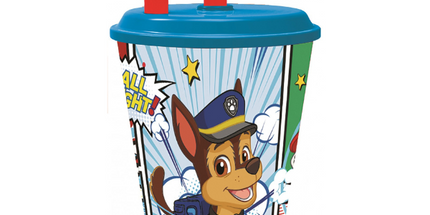 Paw Patrol Trinkbecher mit Strohhalm – 430 ml, BPA-frei