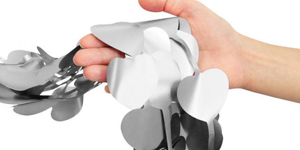 Vorhang Herzen – Silber, 100×200 cm, Party- und Raumdeko