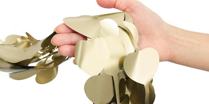 Vorhang Herzen – Hellgold, 100×200 cm, Party- und Raumdeko