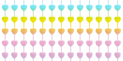 Zavesa - Srčki, mix color