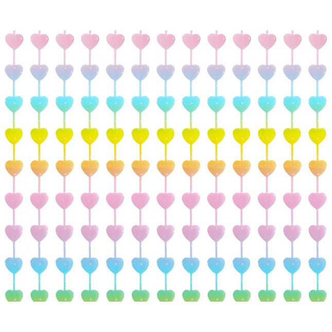 Zavesa - Srčki, mix color