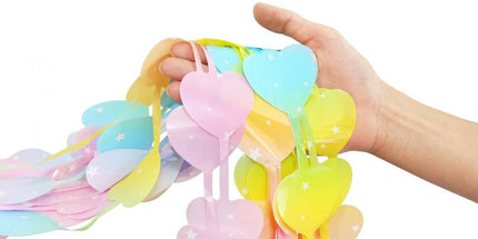 Zavesa - Srčki, mix color