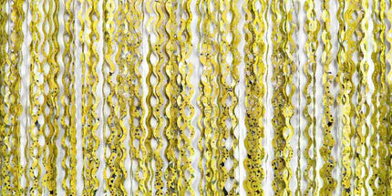 Ballvorhang Wirbel Gold 100x200 cm für Party & festliche Deko