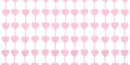 Herz-Vorhang Hellrosa – 100x200 cm, Party Dekoration