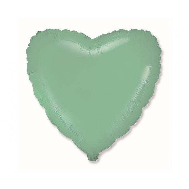 Balon folija - Srce, pastel mint