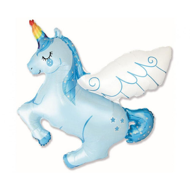 Balon folija - Samorog, mavrični rog, moder