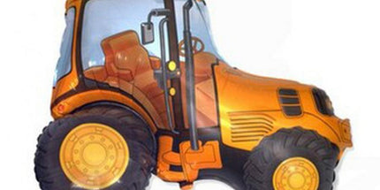 Balon folija - tractor, oranžna barva, 35cm