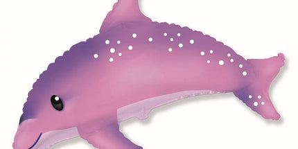 Balon folija - Delfin, roza barva, 96cm