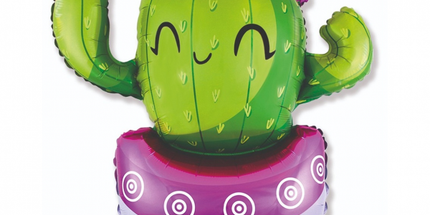 Balon folija - cactus, roza barva