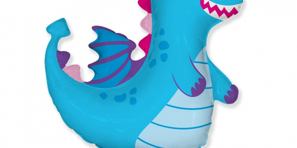 Balon folija - Zmaj, modra barva