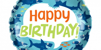 Balon folija za rojstni dan - "Happy Birthday", 45cm