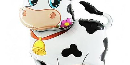 Balon folija - črno bela Kravica, 54cm