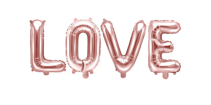 Viseč Napis Iz Balonov - Love, Rose Gold