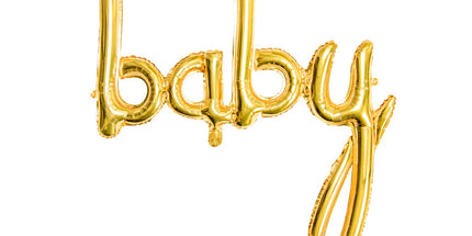 Viseč Napis Iz Balonov - Baby, Gold