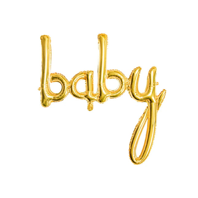 Viseč Napis Iz Balonov - Baby, Gold