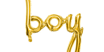 Viseč Napis Iz Balonov - Boy, Gold