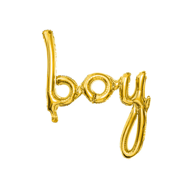 Viseč Napis Iz Balonov - Boy, Gold