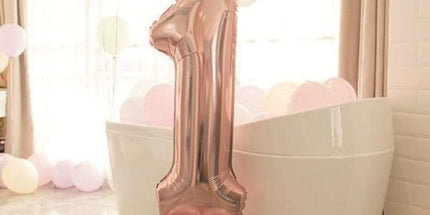 Ballon-Set 1. Geburtstag – Rosa Gold, Komplettset Partydeko