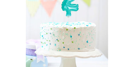 Balon na palčki za rojstni dan Številka 2 modra, 13cm - mojbalon