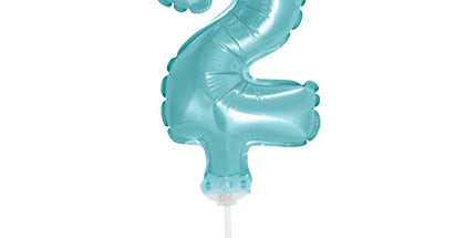 Balon na palčki za rojstni dan Številka 2 modra, 13cm - mojbalon