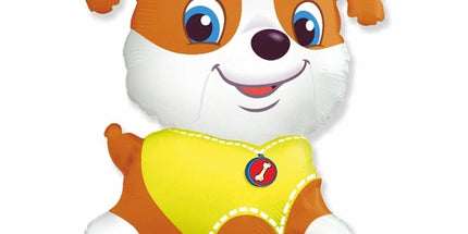 Balon folija - Kužek, rjava barva, 35cm