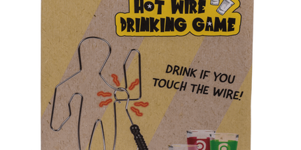 Bierspiel „Heiße Draht“, inkl. 4 Gläser, lustiges Partyspiel