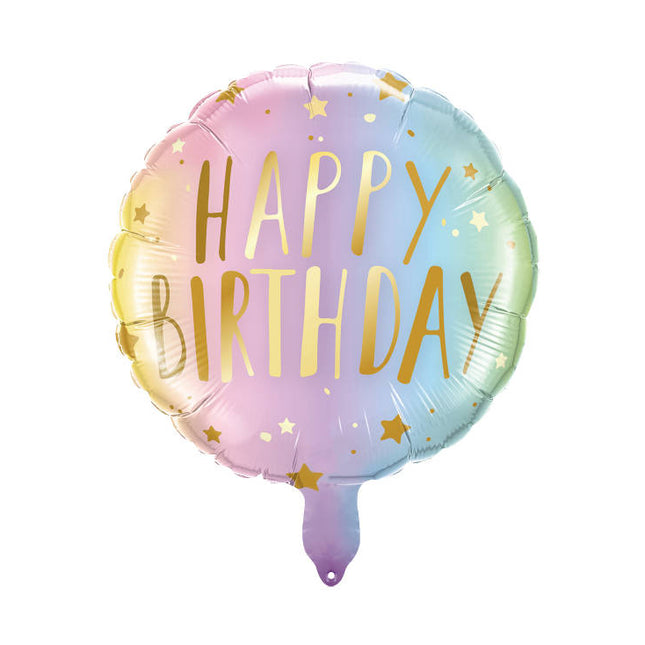Balon folija - Happy Birthday, gradient