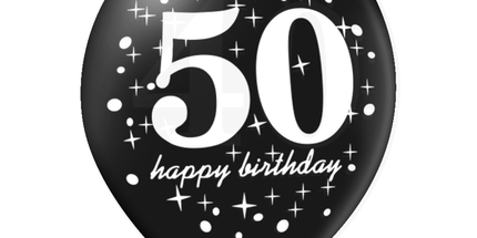 Baloni iz lateksa za 50. Rojstni dan, 30cm, 6 balonov