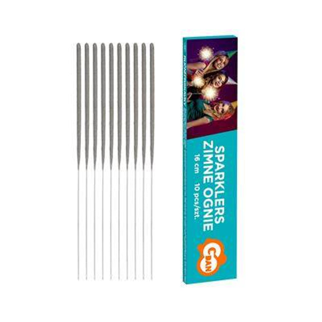 Funkenstäbe, 16 cm – 10 Stück Wunderkerzen für Partys