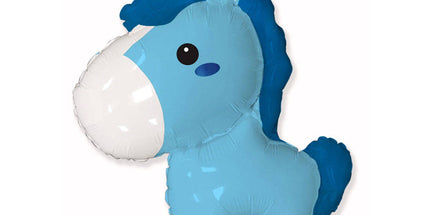 Balon folija - Konjiček, modra barva