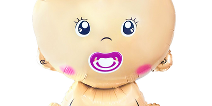 Balon folija - Dojenček, roza barva, 74cm - Mojbalon