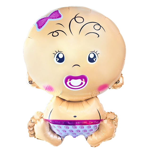 Balon folija - Dojenček, roza barva, 74cm - Mojbalon