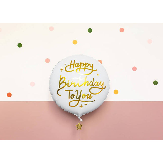 Balon folija za rojstni dan Happy Birthday, 35cm