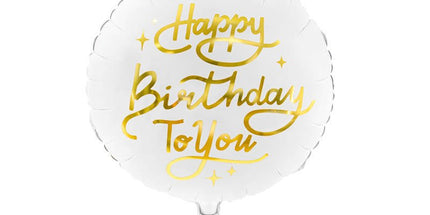 Balon folija za rojstni dan Happy Birthday, 35cm