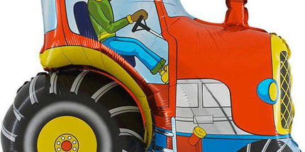 Balon folija - tractor, rdeča barva