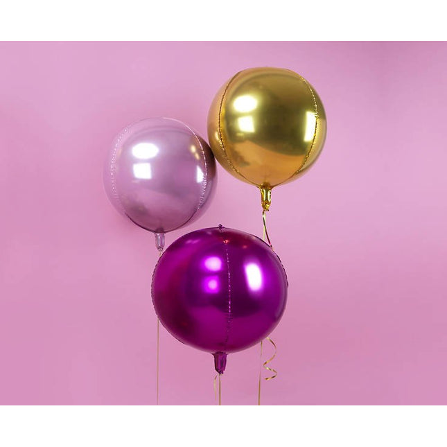 Balon folija v okrogli obliki, zlata barva, 40cm