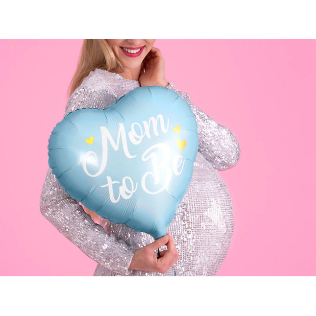 Balon folija - Mom to be, modra barva