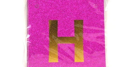 Hängender Schriftzug „Happy Birthday“ – 250 cm, Fuchsia