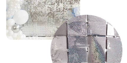 Vorhang, silberfarben, 100x200 cm, Partydekoration elegant