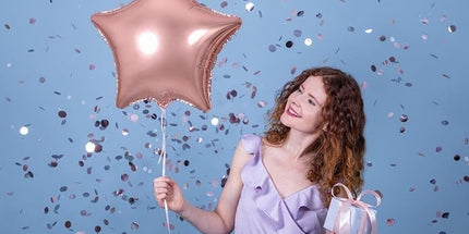 Folienballon Stern Roségold 48 cm, 1 Stück für Party & Deko