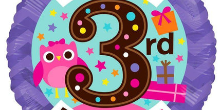 Balon folija - Happy 3rd Birthday