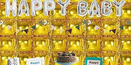 Ballonvorhang Gold 74 x 140 cm für Party & festliche Dekoration