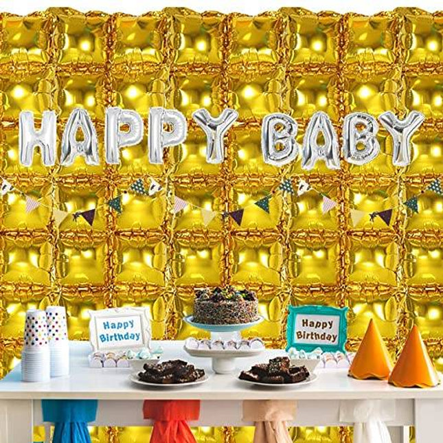 Ballonvorhang Gold 74 x 140 cm für Party & festliche Dekoration